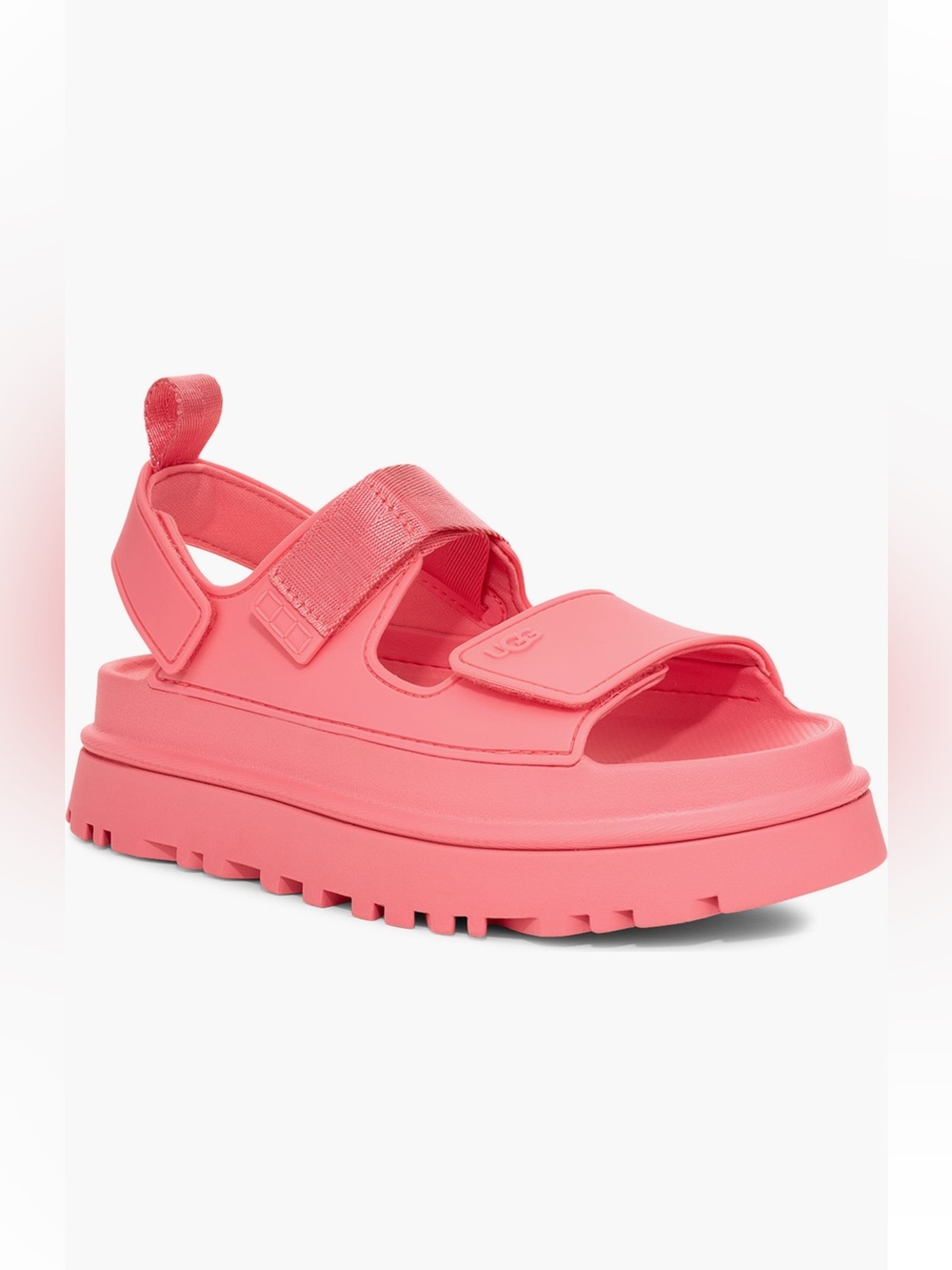 NWT UGG GoldenGlow Platform Sandals Tropical Pink Water-Friendly Sz 8